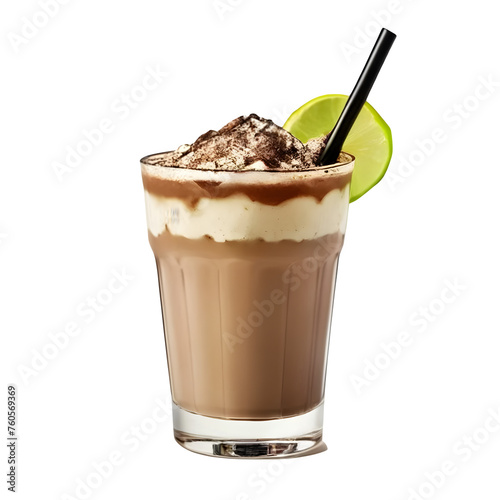 An Isolated Mudslide Cocktail Drink, Transparent Background, PNG
