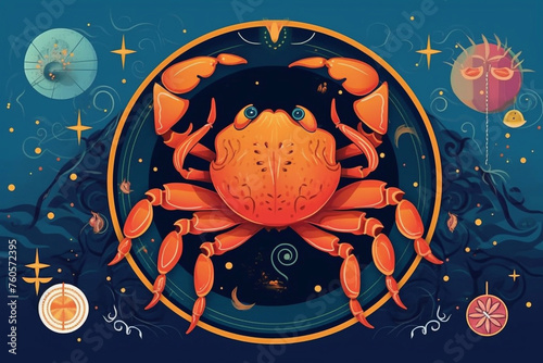Horoscope of the zodiac sign cancer.