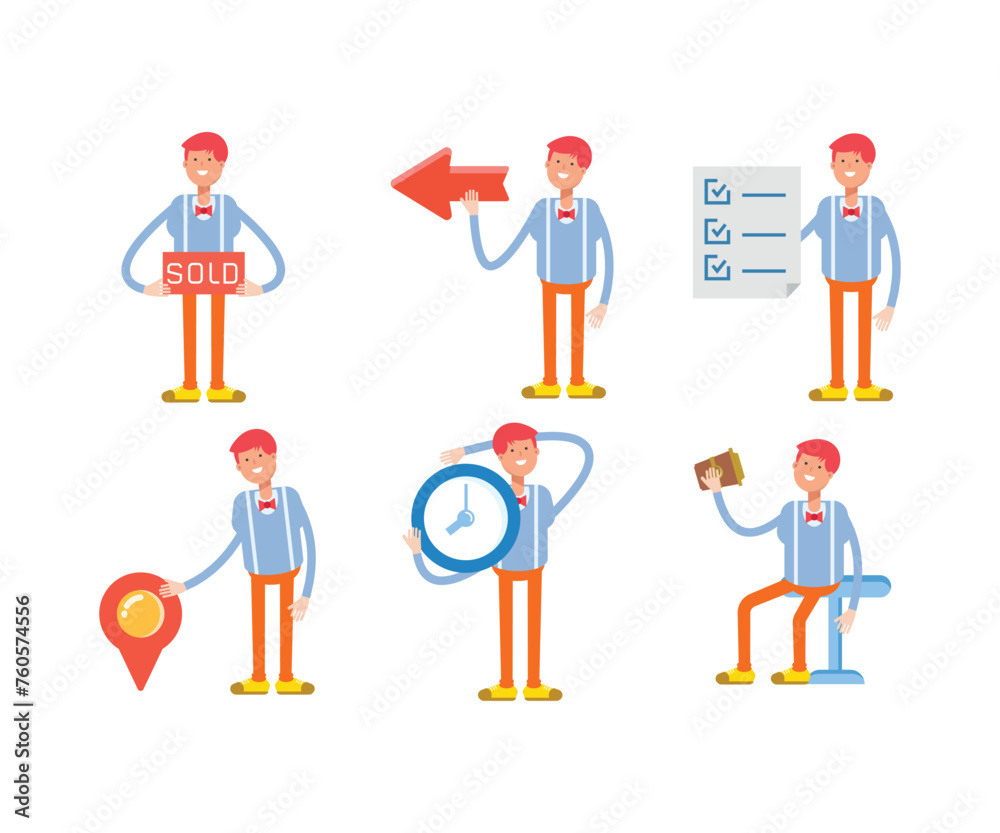man character in various poses vector illustration man character in various poses vector illustration