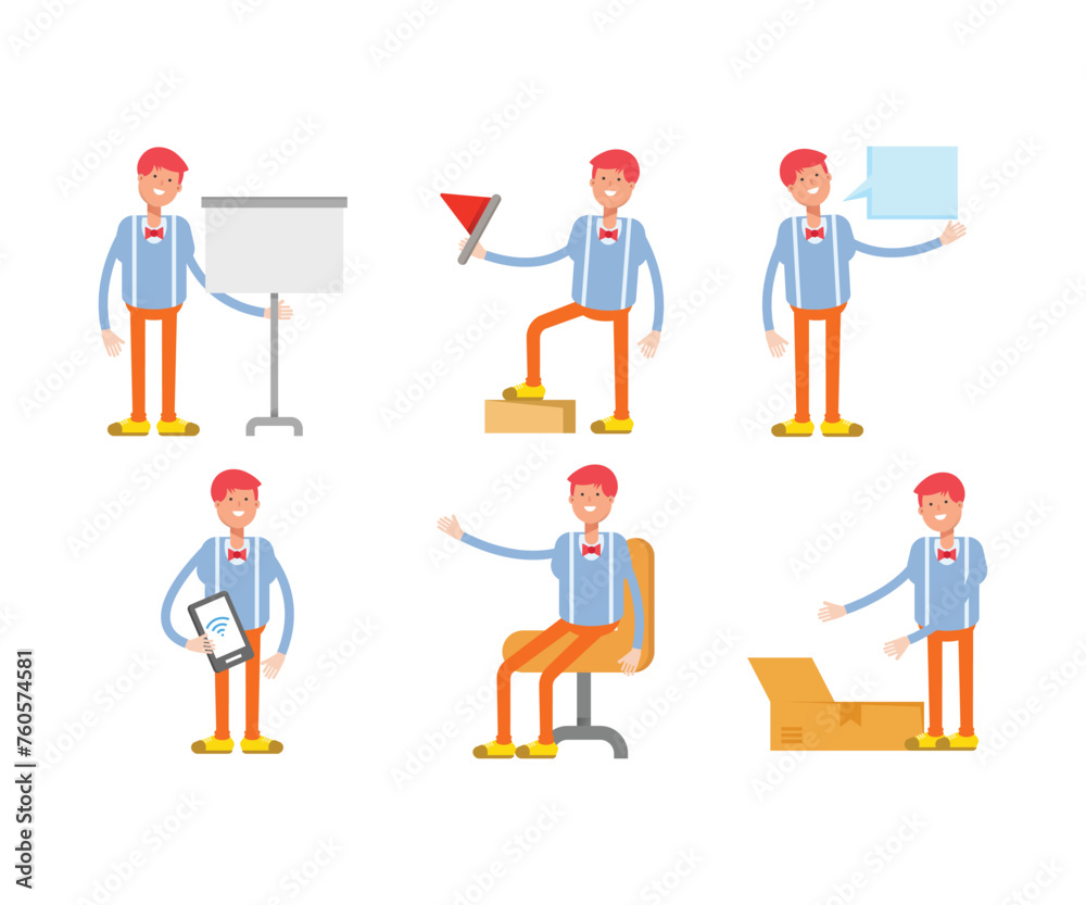 man character in various poses vector illustration man character in various poses vector illustration