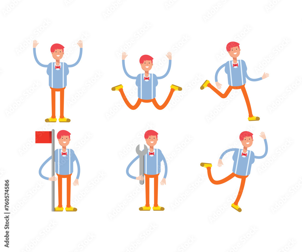 man character in various poses vector illustration man character in various poses vector illustration