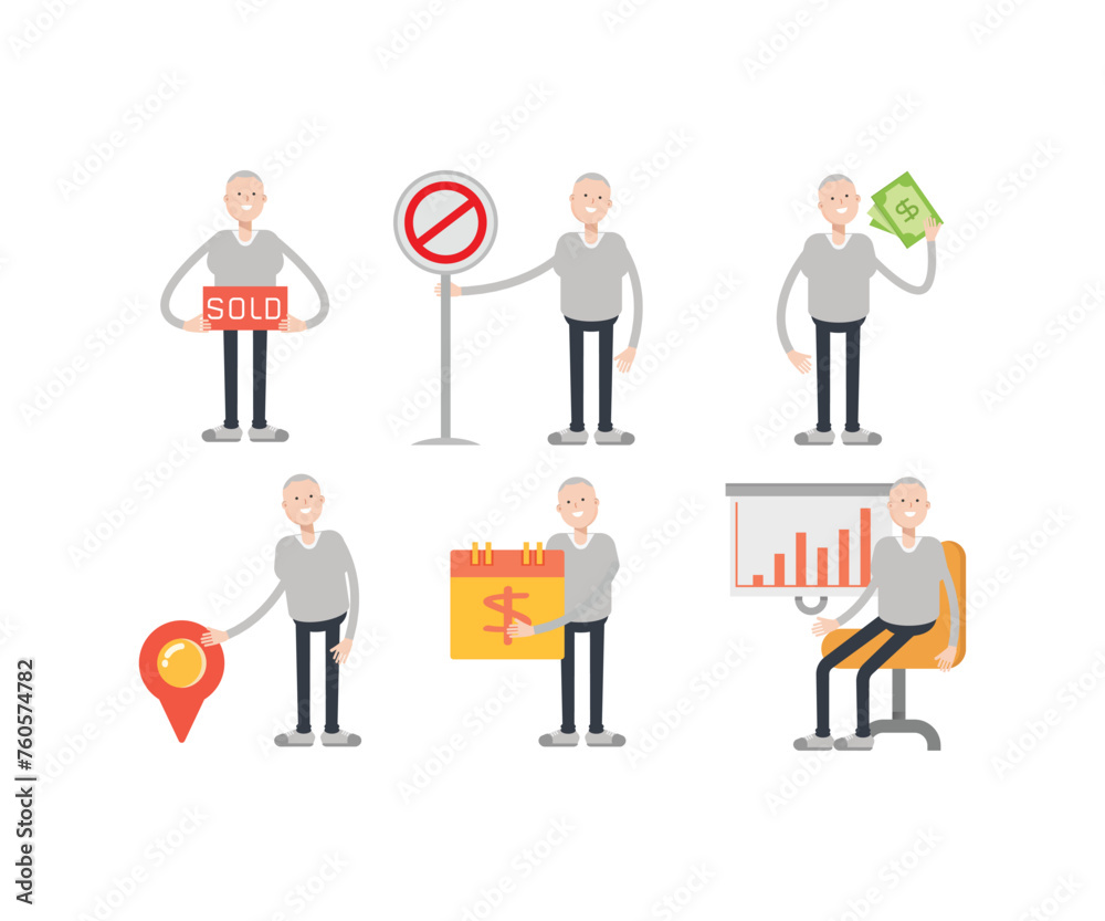 male character in various poses vector illustration male character in various poses vector illustration
