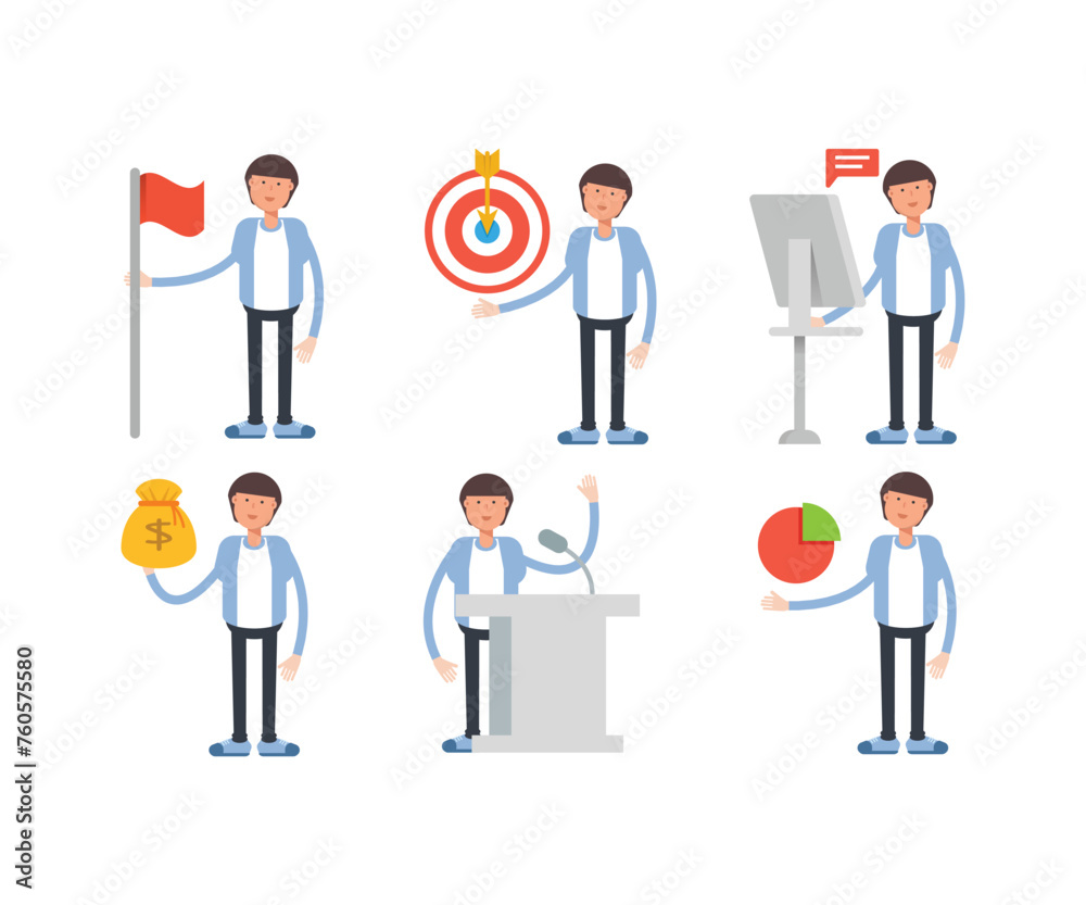 office worker characters set vector illustration office worker characters set vector illustration