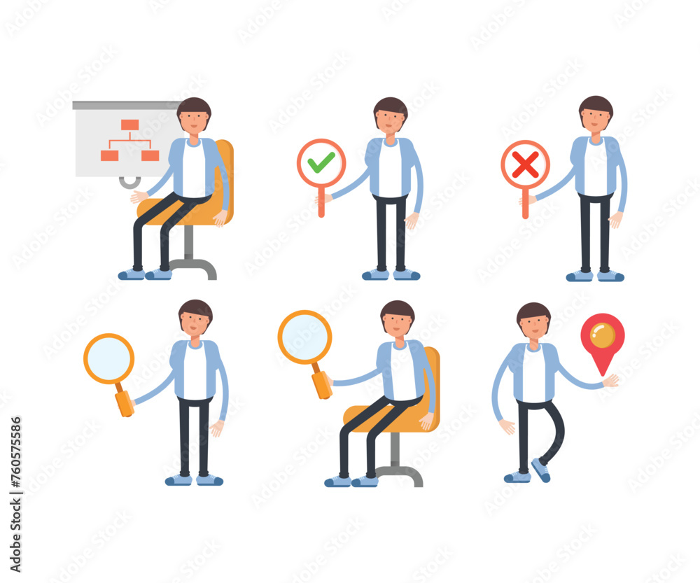 office worker characters set vector illustration office worker characters set vector illustration