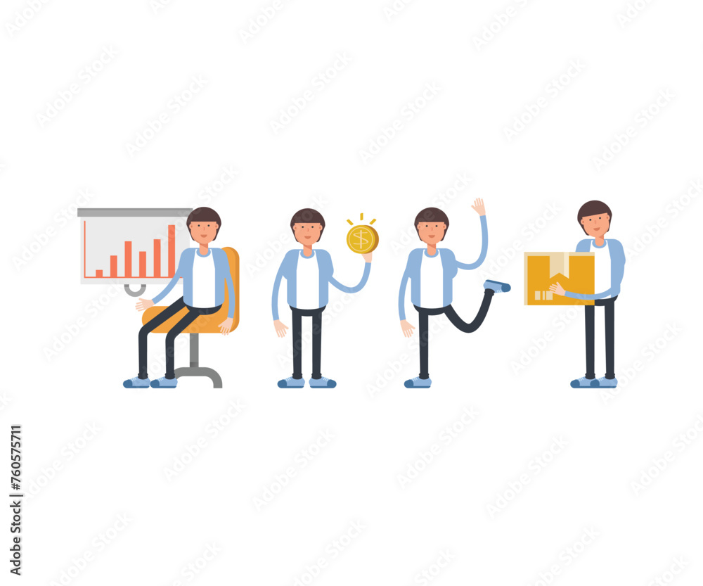 office worker characters set vector illustration office worker characters set vector illustration