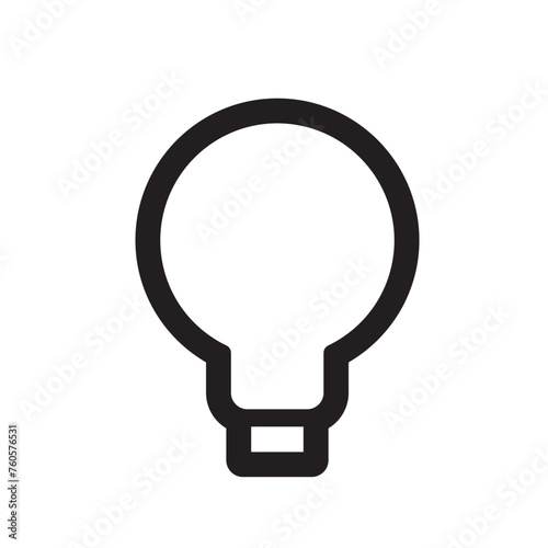 bulb in black outline