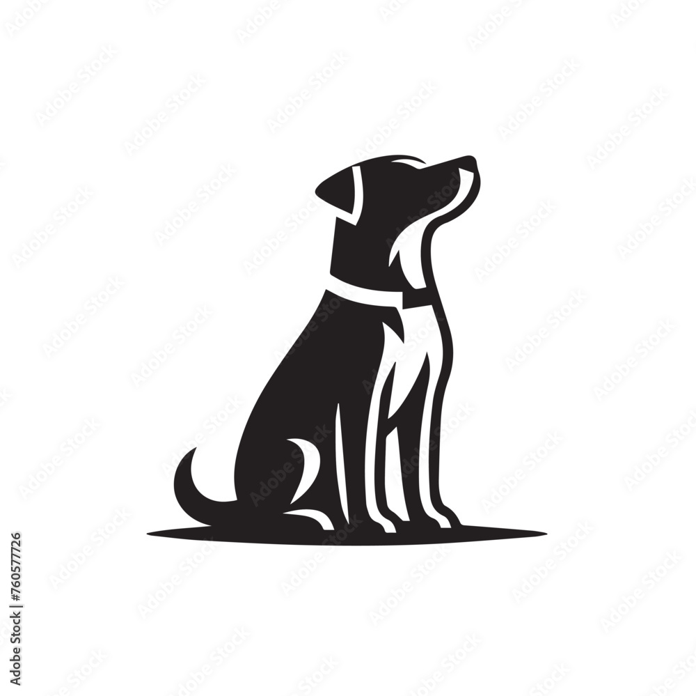 : Dog silhouette illustration.