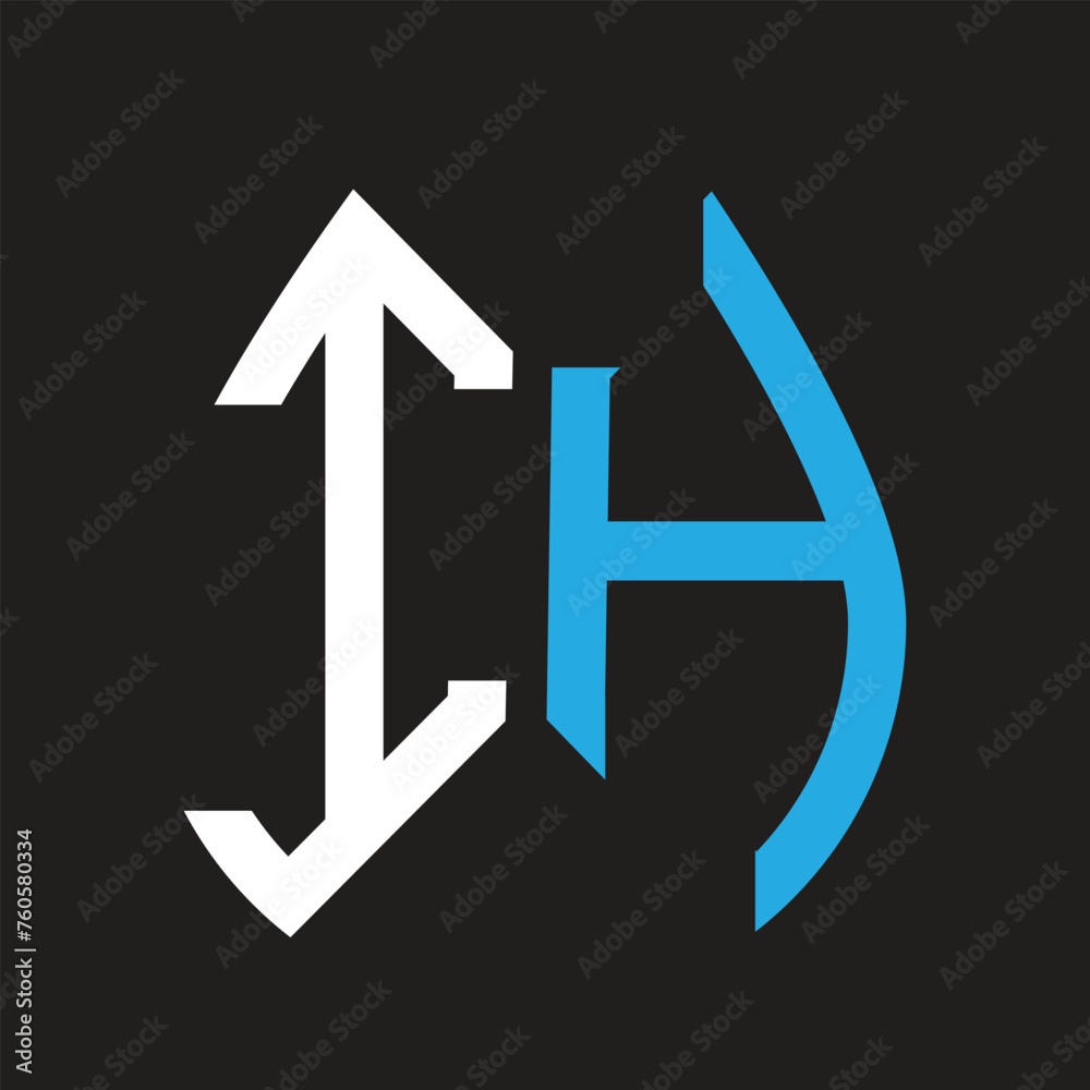 IH letter logo design on black background. IH creative initials letter logo concept. IH letter design.
IH letter logo design on black background. IH creative initials letter logo concept. IH letter design.