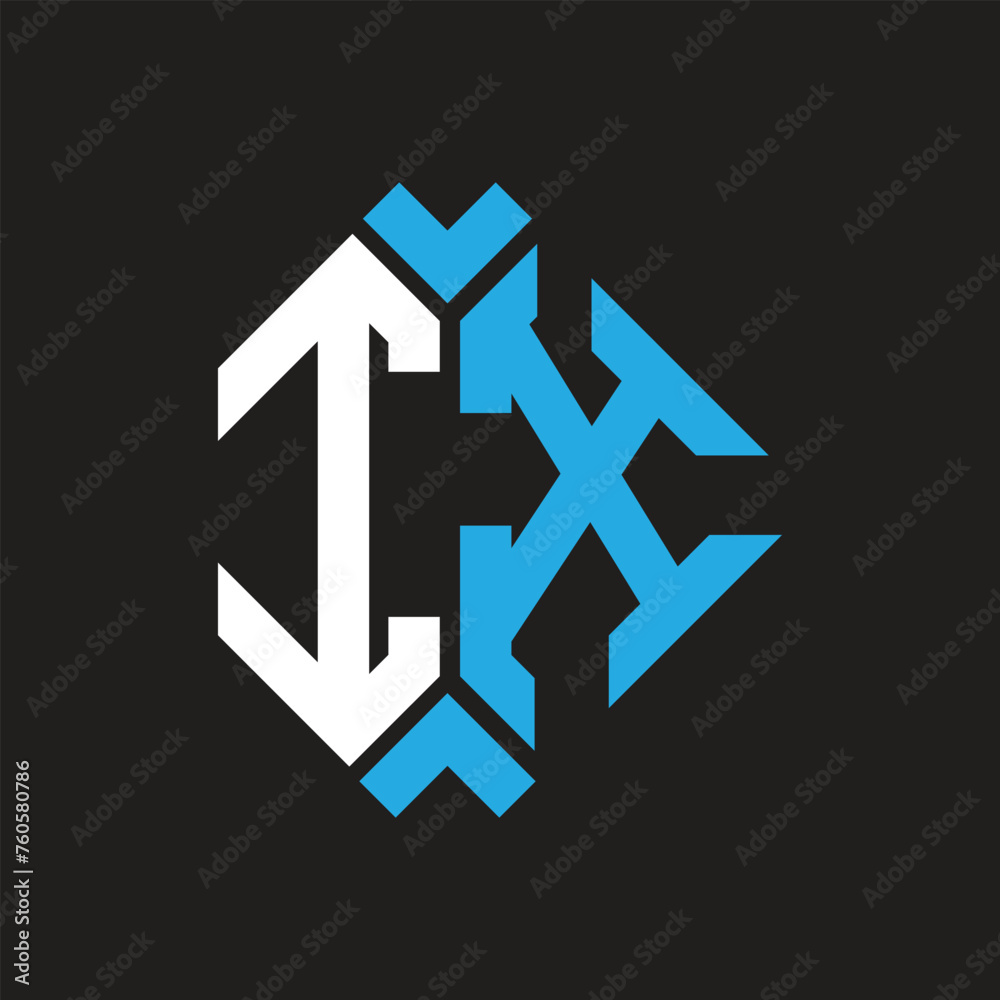 PrintIX letter logo design on black background. IX creative initials letter logo concept. IX letter design.
PrintIX letter logo design on black background. IX creative initials letter logo concept. IX letter design.