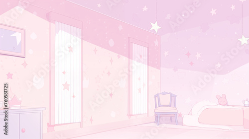 星空が可愛い風景壁紙素材