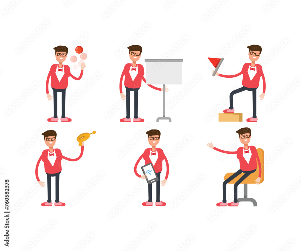 male characters in different poses vector illustration male characters in different poses vector illustration
