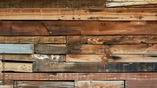 Reclaimed Pallet Boards: Assemble reclaimed pallet boards into a background. 
