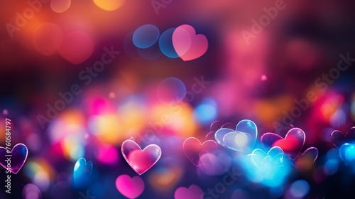 a heart background with blurred lights