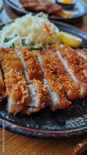 gourmet plate of crispy katsu cutlet perfect for a fulfilling meal