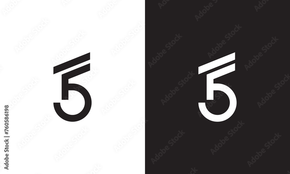 FB logo, monogram unique logo, black and white logo, premium elegant logo, letter FB Vector minimalist - obrazy, fototapety, plakaty 