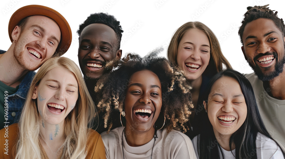 Happy friends smiling together, embodying youth and friendship in a casual, fun moment Happy friends smiling together, embodying youth and friendship in a casual, fun moment
