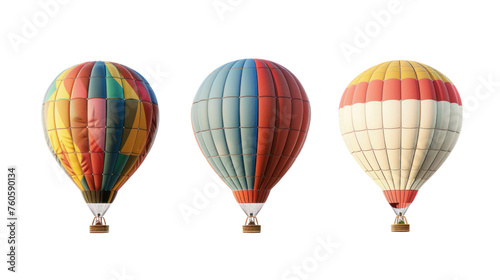 Group hot air balloon, Isolated on a transparent background