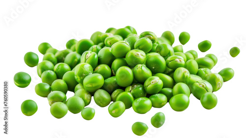  Green peas, beans, mung beans, Isolated on a transparent background.