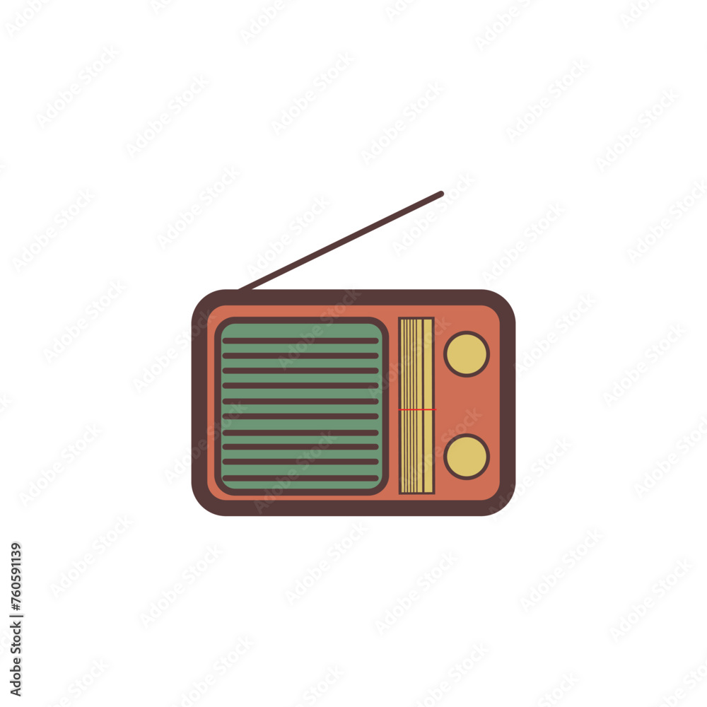 Obraz premium Radio Retro Vintage Icon Design