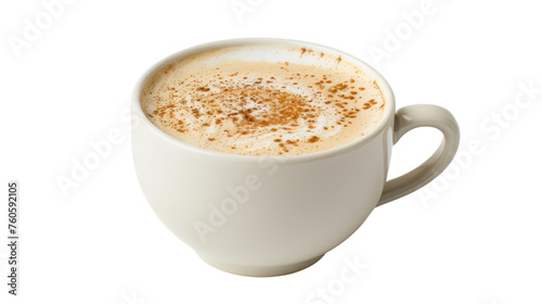 coffee cup and hot coffee, Isolated on a transparent background.