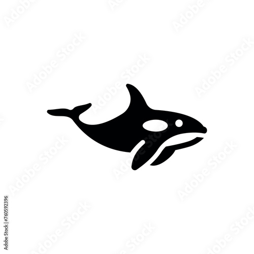 black whale icon vector illustration
