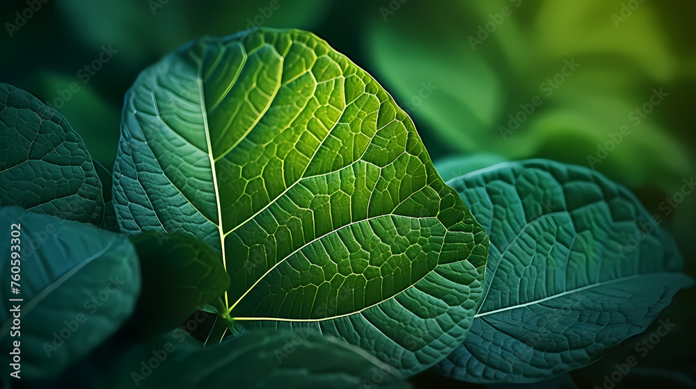Green leaves pattern macro background Green leaves pattern macro background