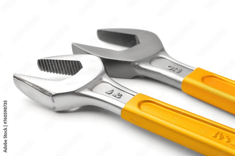 Two wrenches positioned one on top of the other. Suitable for industrial concepts Two wrenches positioned one on top of the other. Suitable for industrial concepts