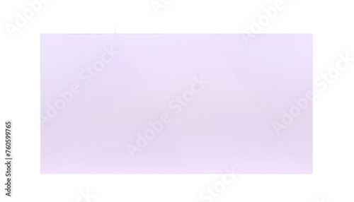 Rectagle transparent glass with a violet tint, realistic plate. Acrylic or glass texture frame. Png © Nanotrillion