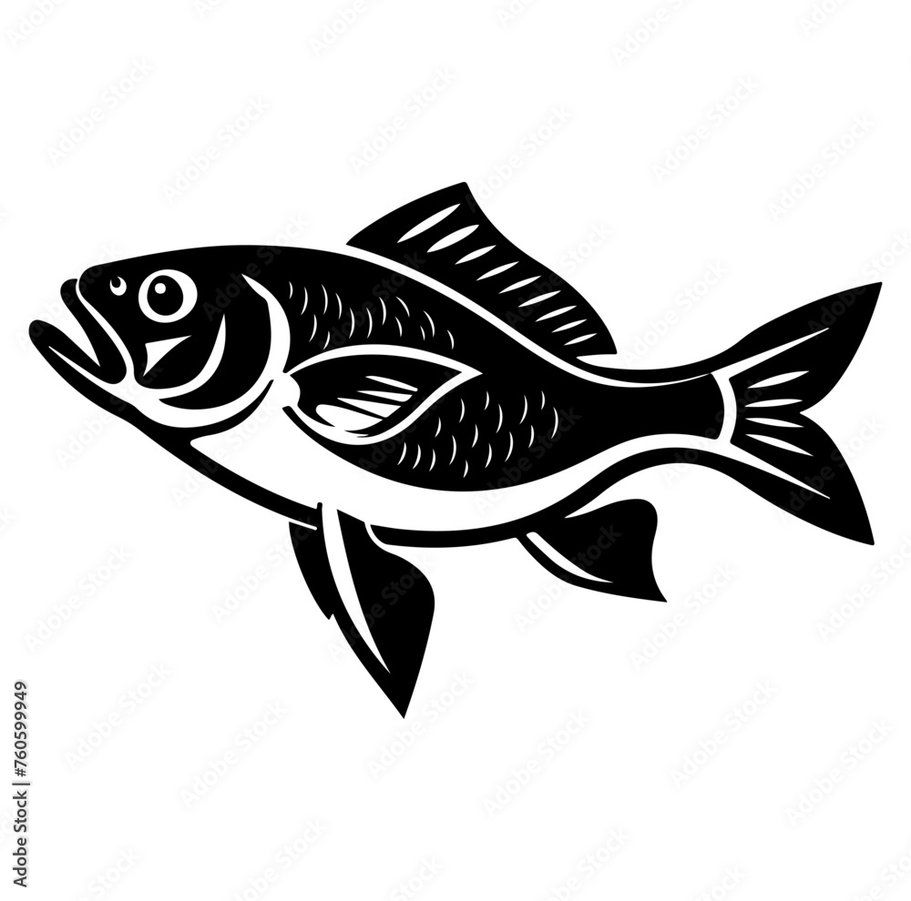 Fototapeta premium cod fish silhouette