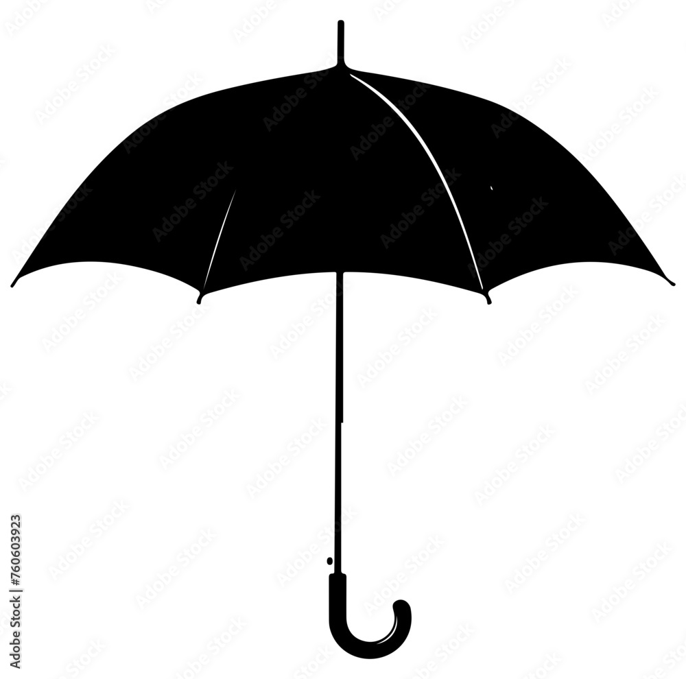 Umbrella silhouette, icon