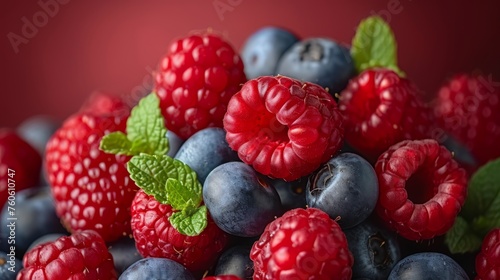  a pile of raspberries, blueberries, raspberries and raspberries on top of each other.