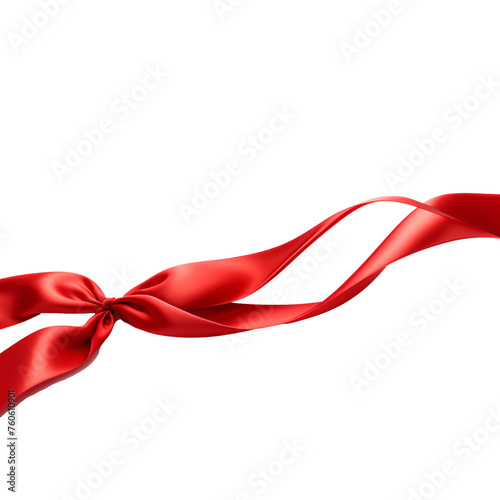 Red ribbon element: aesthetic embellishment