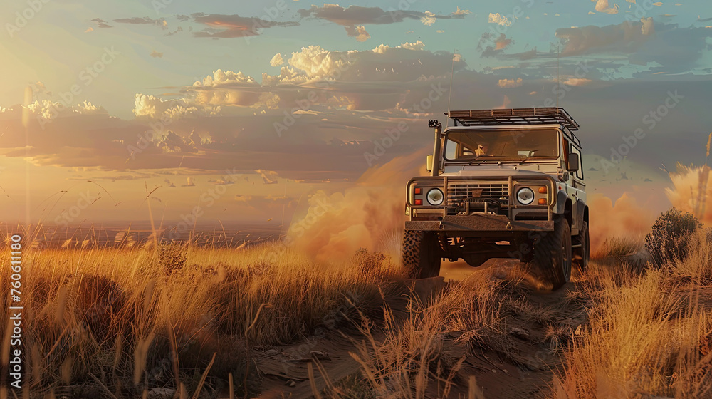 Fototapeta premium truck on the field