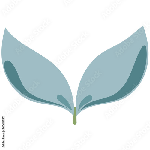 Leaf plant element for beautiful design. Simple form. Vector drawing.