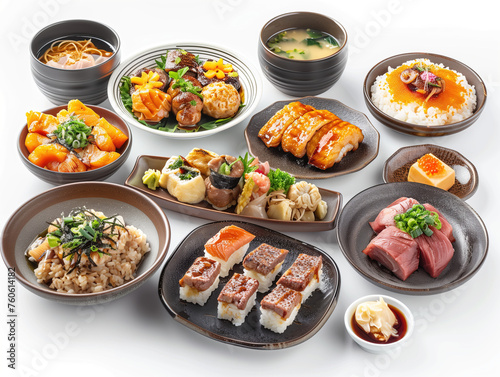 Korean food on isolated background,created with Generative AI tecnology. © henvryfo