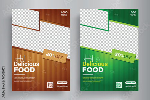 Food Flyer Template design, restaurant food flyer, fast food template vector illustration. 