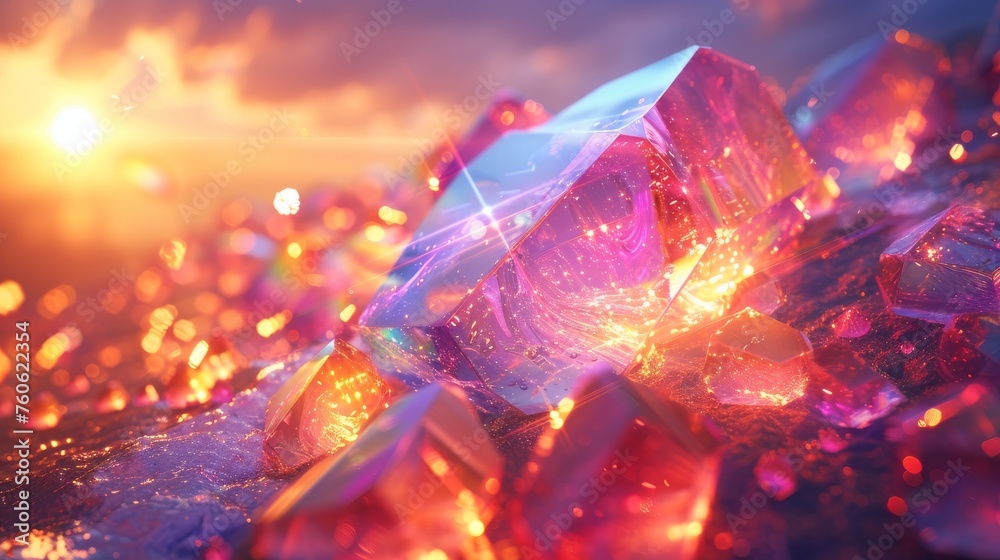 Diamond prism sparkle with optical iridescent refraction texture. Abstract gem streak filter. 3D realistic galaxy bright hologram effect. Diamond prism sparkle with optical iridescent refraction texture. Abstract gem streak filter. 3D realistic galaxy bright hologram effect.