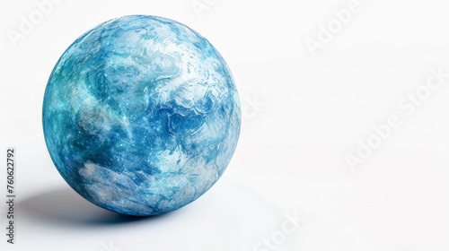 abstract blue earth sphere on white background