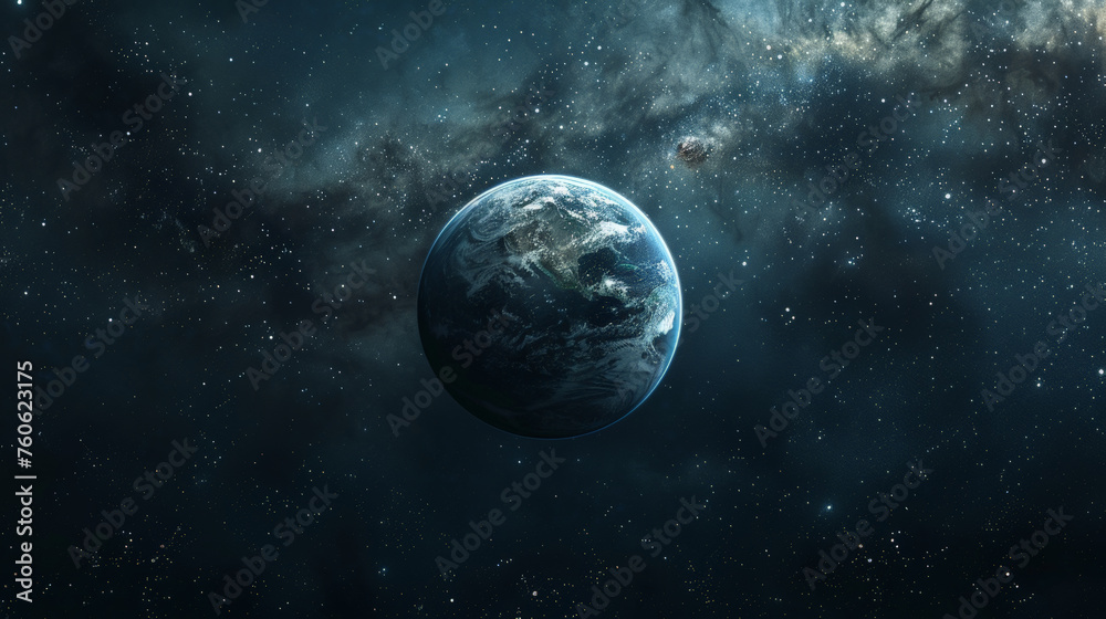 earth planet in space, wallpaper art