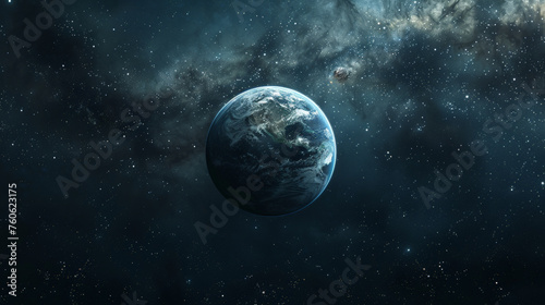 earth planet in space, wallpaper art