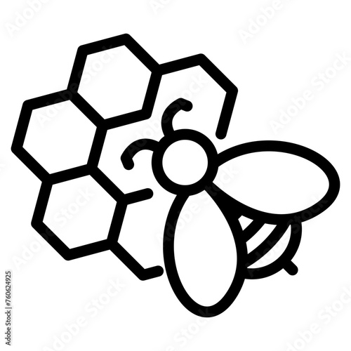 Bee and honeycomb icons
