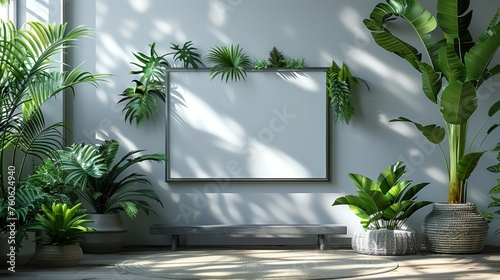 Realistic 3D modern illustration of acrylic poster  blank glass frame  rectangular name plate  plexiglass banner  holder  isolated on transparent background.