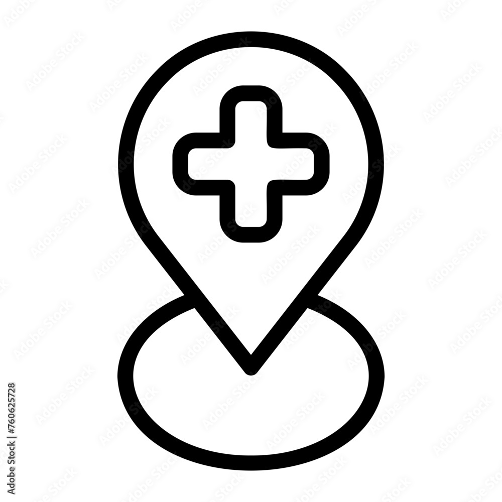 Obraz premium location line icon