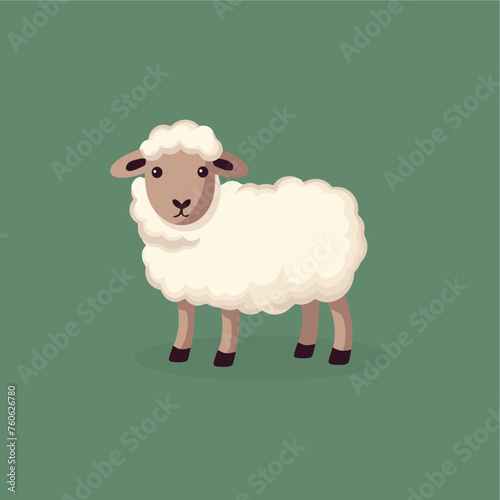 cute sheep vector flat illust...