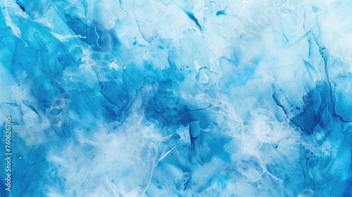 Abstract painting with blue and white colors, suitable for interior design projects