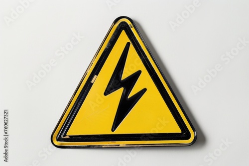 Free Download A yellow and black sign with a lightning bolt symbol. Perfect for safety and warning concepts - GFXLoad