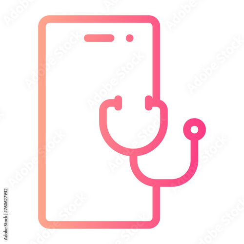 Telemedicine gradient icon