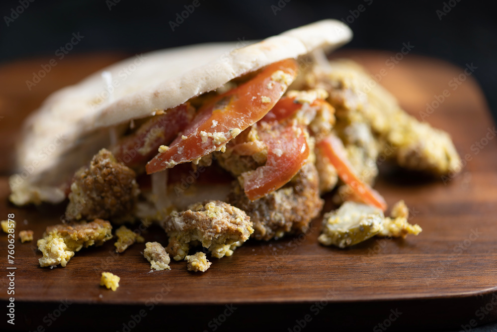 greek falafel pita sandwich