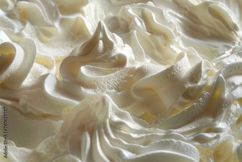 Close up of a cake with white frosting. Suitable for bakery concepts