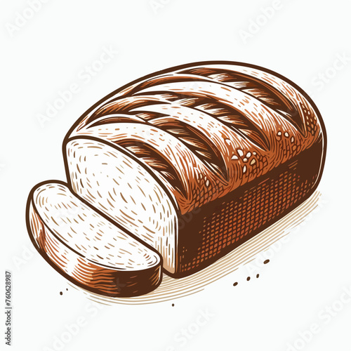 bread in a basket illustration